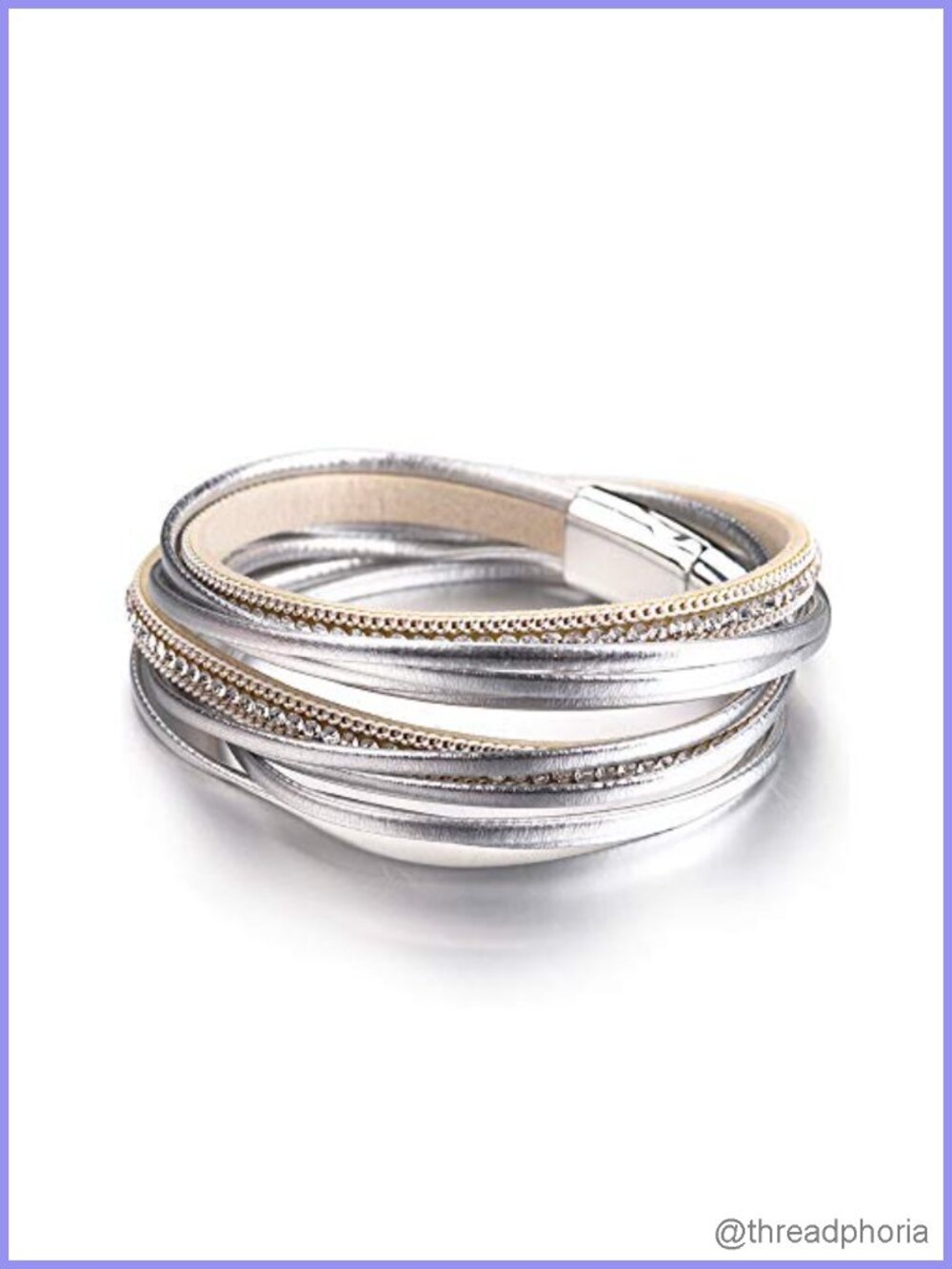 Faux Leather Wrap Bracelet Boho Western Layered Cuff Jewelry for Women